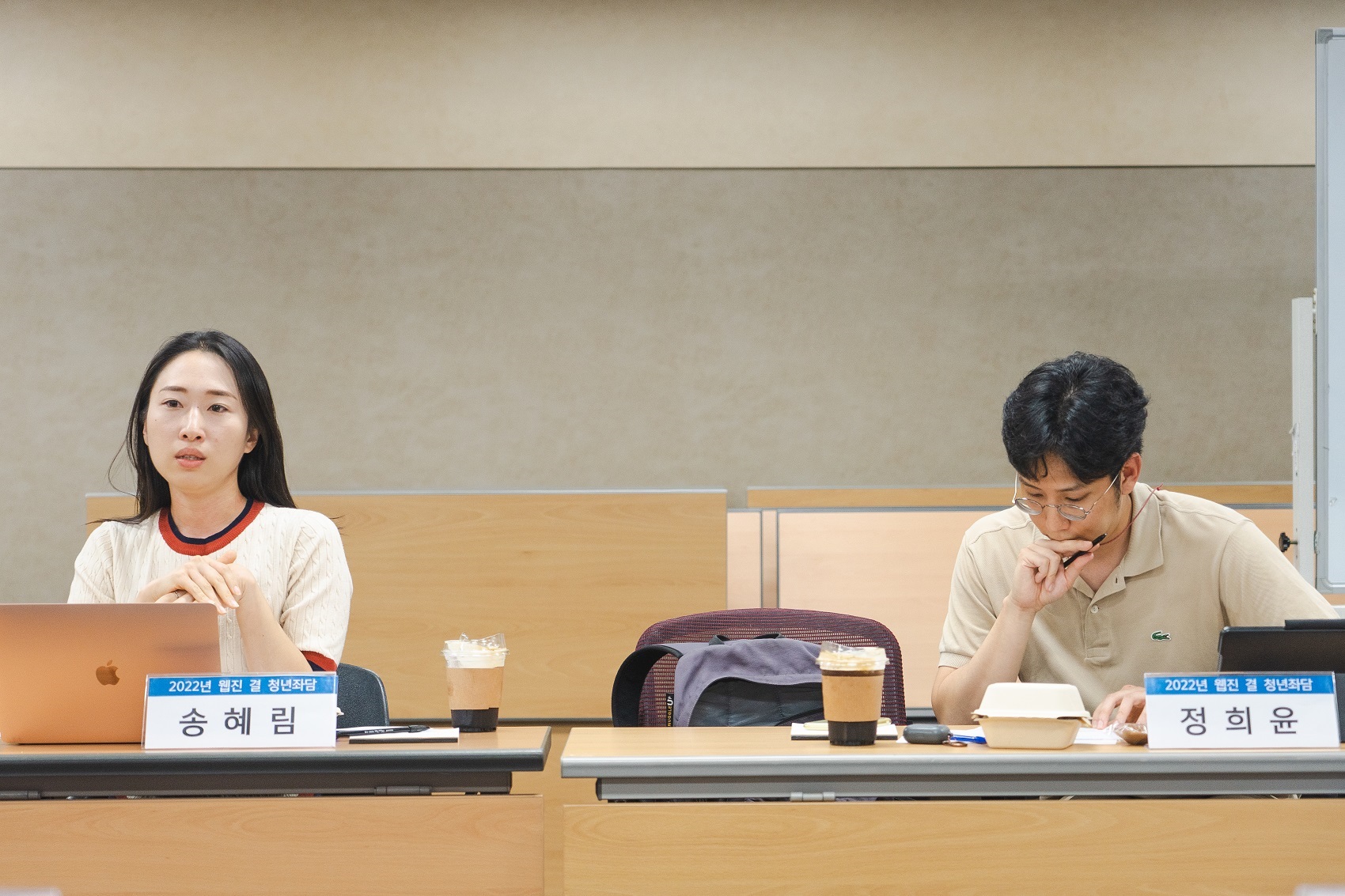 (왼쪽부터) 송혜림, 정희윤 ©오늘의 나