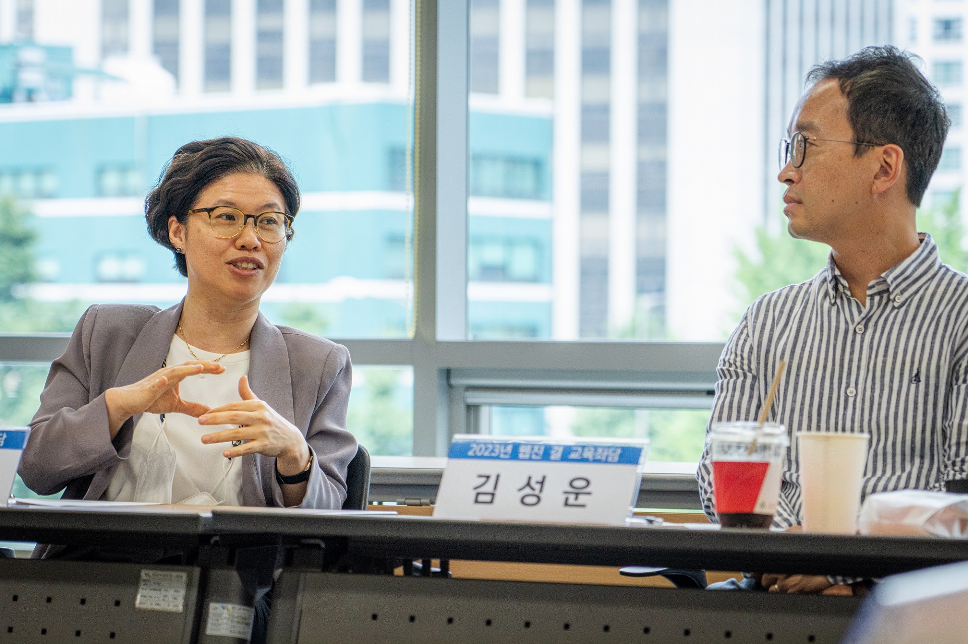 (왼쪽부터) 김신현경, 김성운 ⓒ일본군‘위안부’문제연구소