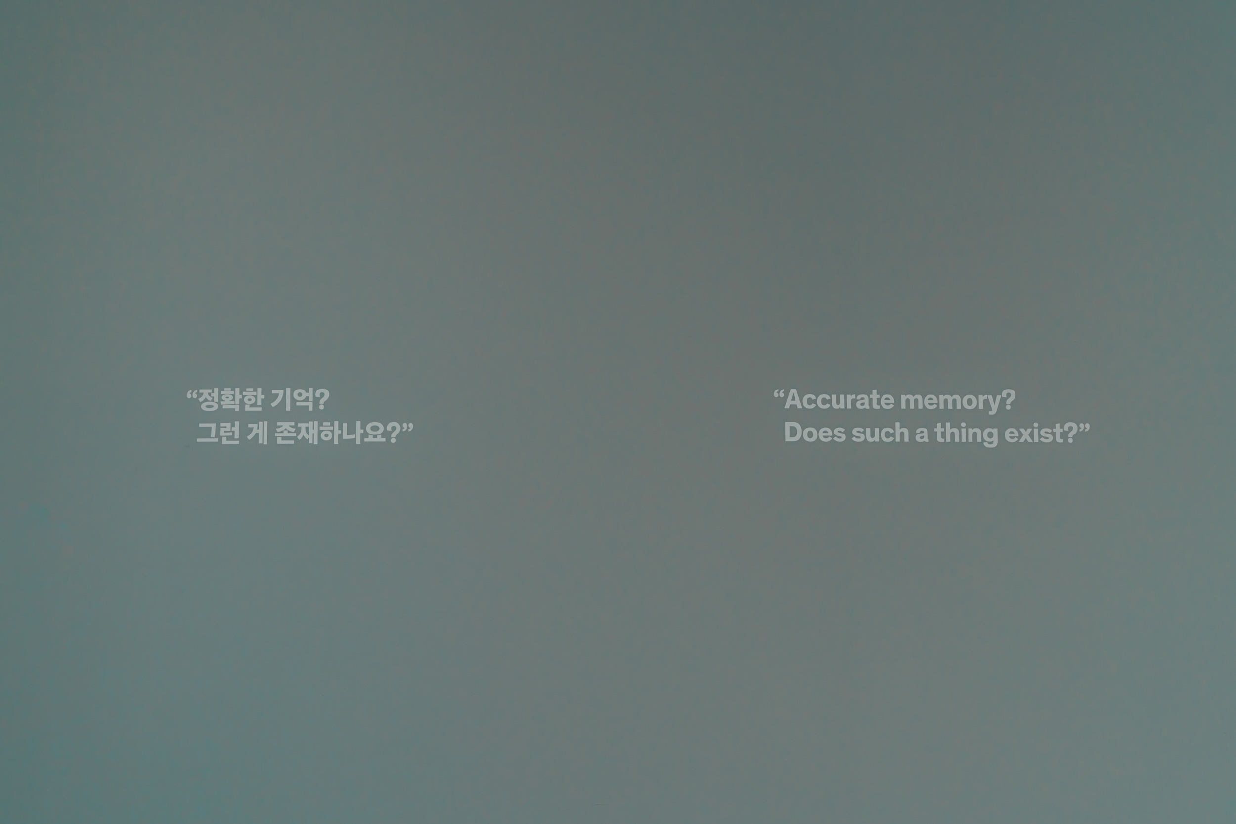 [사진 4] 《소장품섬_최찬숙:밋찌나》 전시에서는 증언과 기억의 취약성에 대해 묻는다. (사진 제공 : 부산현대미술관)