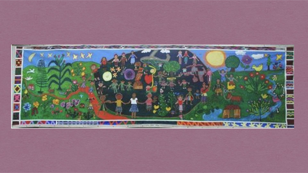 Artwork produced by the art therapy from the ‘From Victims to Agents’ project (Photo from: Yayori Award website)