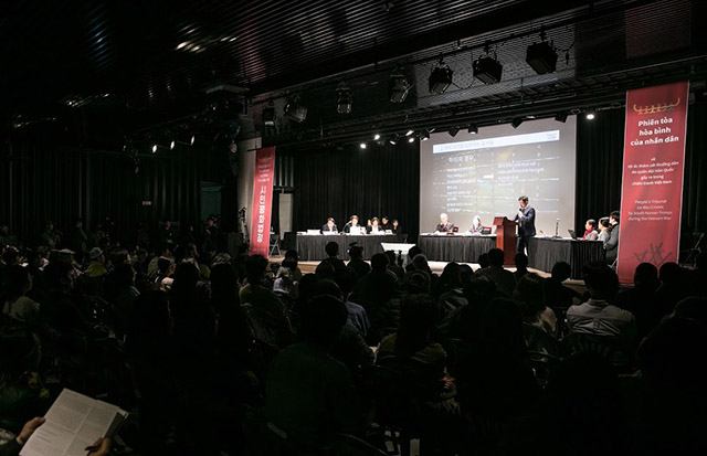 1. 2018 People's Tribunal on War Crimes by South Korean Troops during the Vietnam War – Complaint statement by the plaintiff's representative (Photo from: The People’s Peace Tribunal Preparatory Committee)