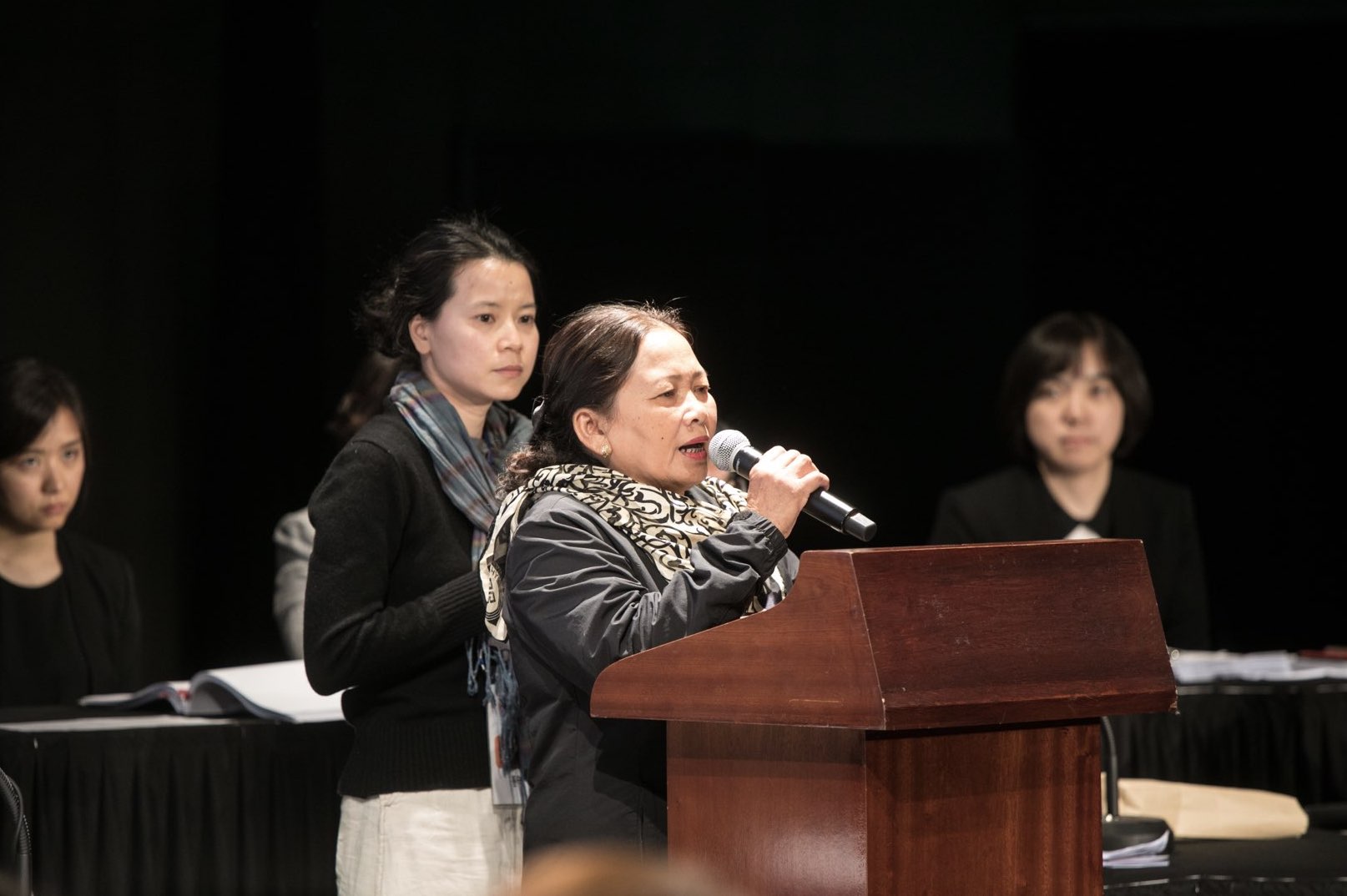 3. Nguyễn Thị Thanh from Phong Nhi village makes her final statements (Photo from: The People’s Peace Tribunal Preparatory Committee)