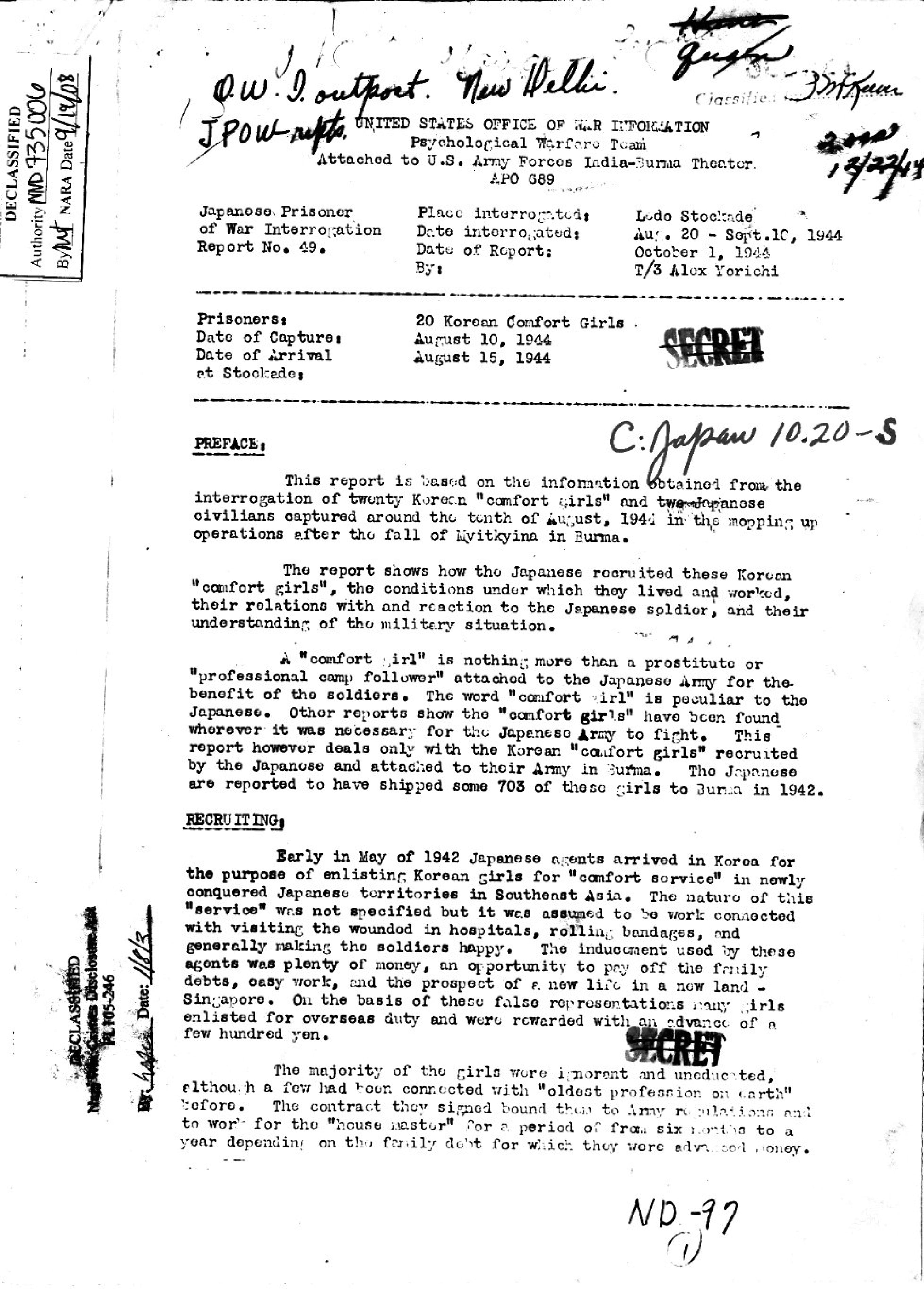 The U.S. Office of War Information_Report No. 49_p. 1