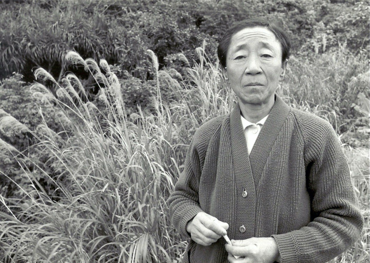 This photograph shows Bae Bong-gi in the wild grass field. Below the wild grass field is a small river where Bae Bong-gi used to do laundry. ⓒKawata Fumiko