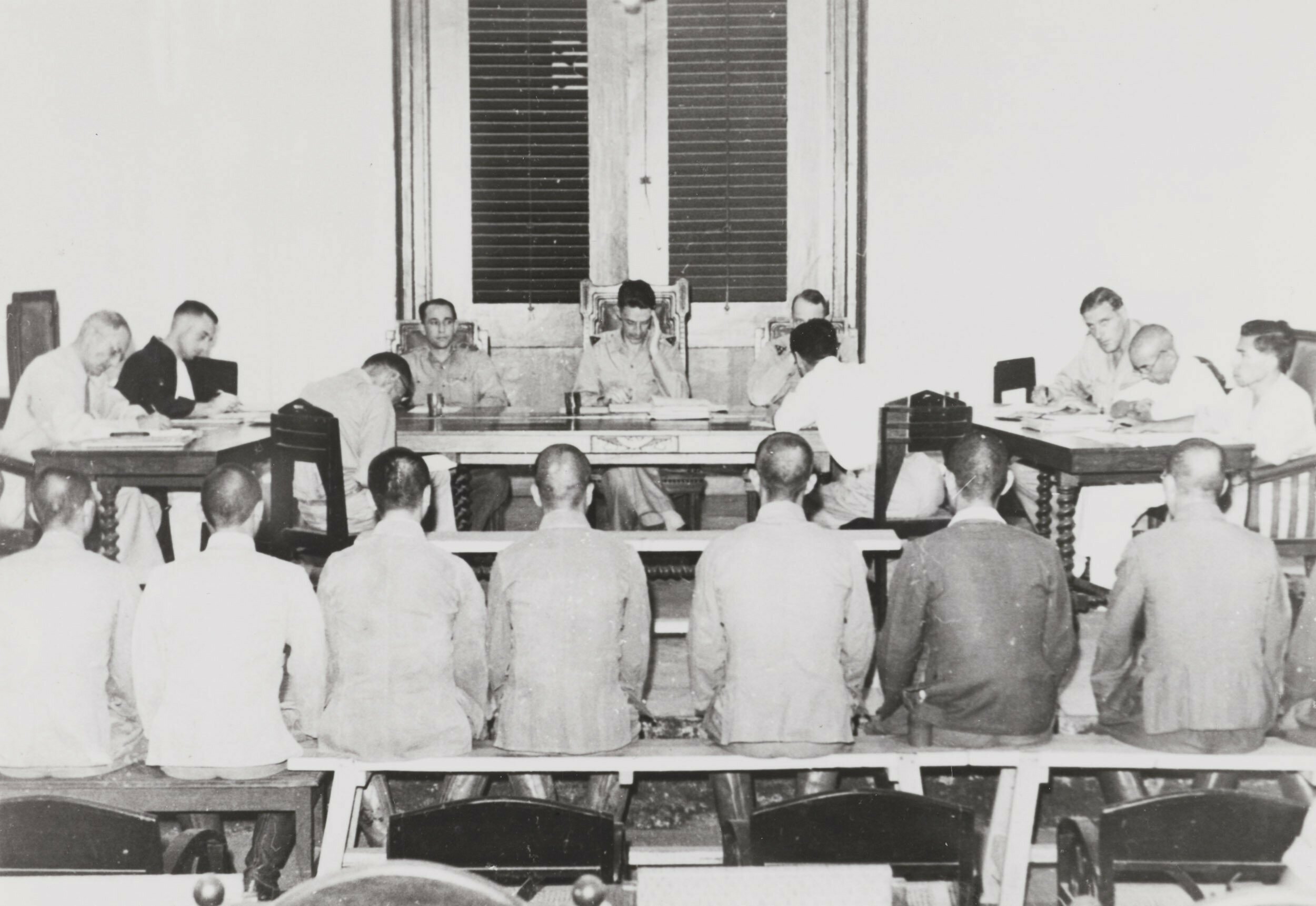 Japanese soldiers being tried at the Batavia Temporary Court Martial in the Netherlands in 1948 ⓒ Collectie Nederlands Instituut voor Militaire Historie
