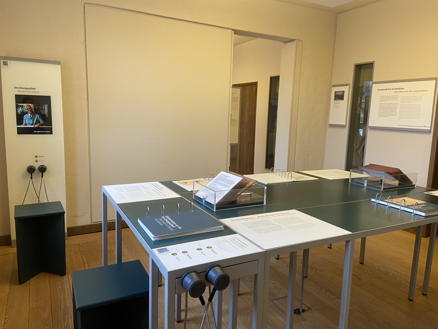 [Photo 12] The Forced Sexual Labor section of the permanent exhibition “The Ravensbrück Women’s Concentration Camp - History and Memory,” housed on the second floor of the exhibition building.