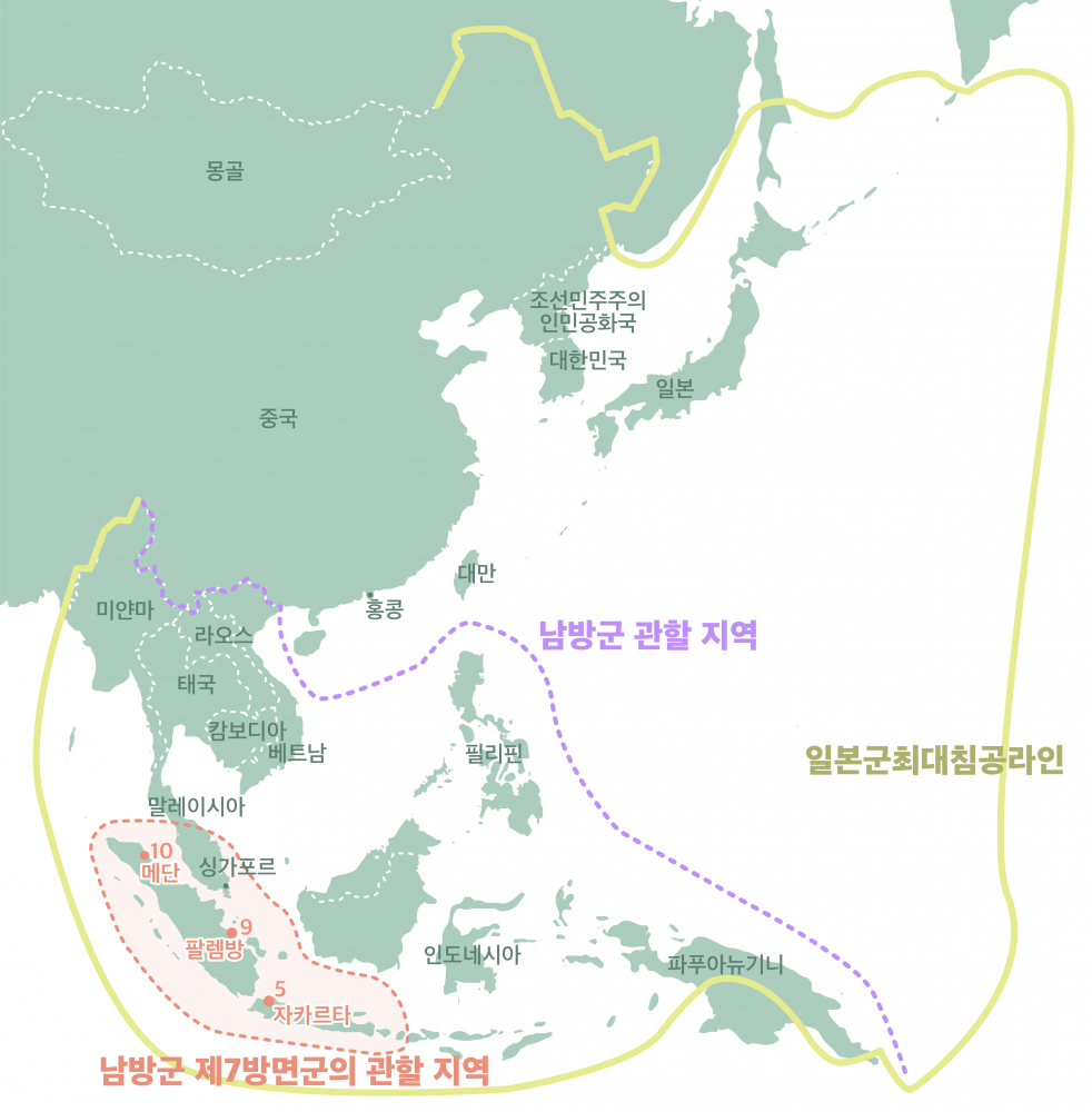 인도네시아 일본군 위안소 지도