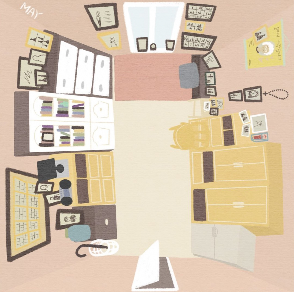 Illustration of Lee Ok-sun's room ⓒBaik Jung-mi