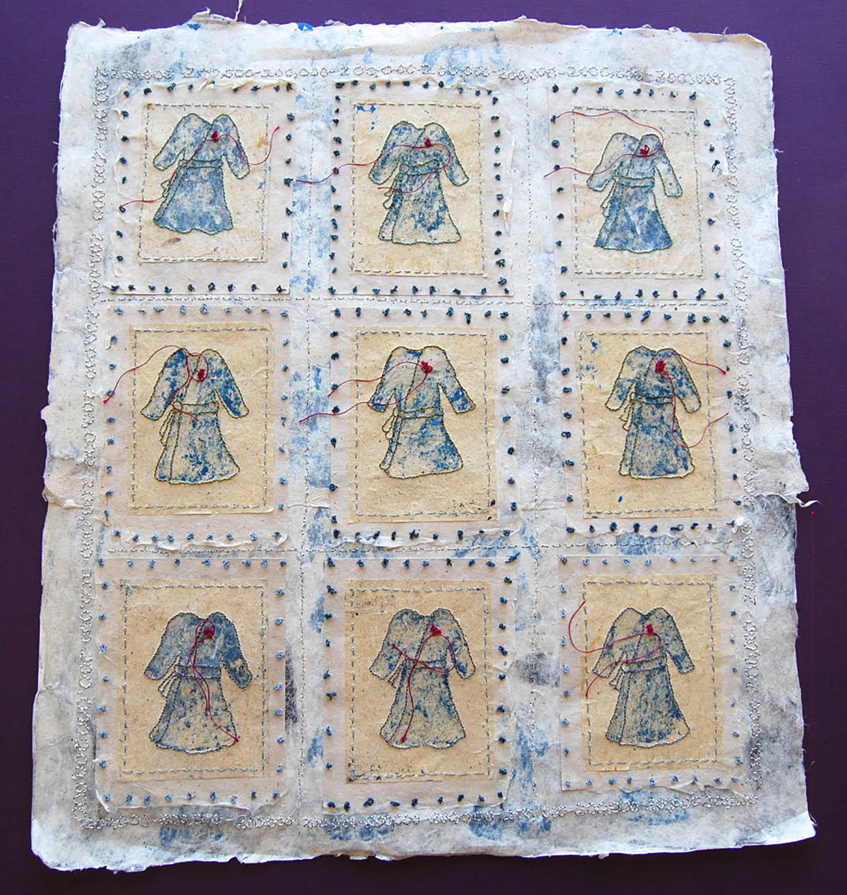 [Image 2] “Comfort Women” Quilt exhibited at Menlo College 85 Years, 85 Artists, 2014 (Credit: the artist’s official website, rosecamastropritchett.com)