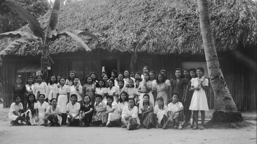 티모르(Timor)섬의 일본군 위안소에서 1945년 여름 해방된 인도네시아 현지 여성들 ⓒAutstralia War Memorial
