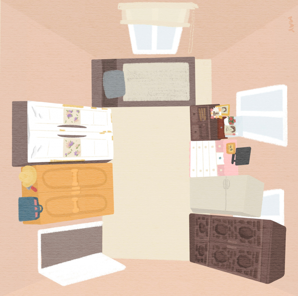 Illustration of Kang Il-chul's room ⓒBaik Jung-mi